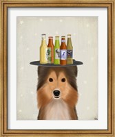 Framed Shetland Sheepdog Beer Lover