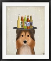 Framed Shetland Sheepdog Beer Lover