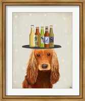 Framed Cocker Spaniel Golden Beer Lover