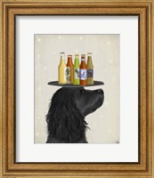 Framed Cocker Spaniel Black Beer Lover