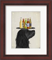 Framed Cocker Spaniel Black Beer Lover