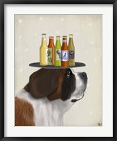 Framed St Bernard Beer Lover