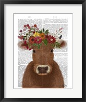 Framed Cow Bohemian 1 Book Print