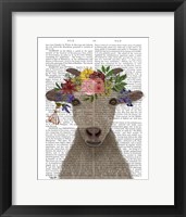 Framed Goat Bohemian 1 Book Print