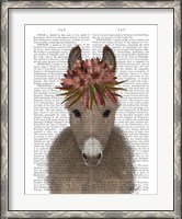 Framed Donkey Bohemian 1 Book Print