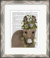 Framed Donkey Bohemian 2 Book Print