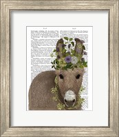 Framed Donkey Bohemian 2 Book Print
