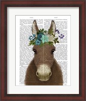 Framed Donkey Bohemian 3 Book Print