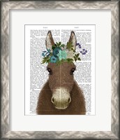 Framed Donkey Bohemian 3 Book Print