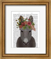 Framed Donkey Bohemian 4 Book Print