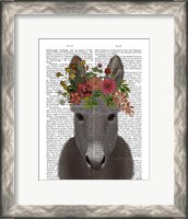 Framed Donkey Bohemian 4 Book Print