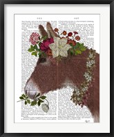 Framed Donkey Bohemian 5 Book Print