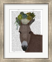 Framed Donkey Succulent Book Print