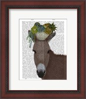 Framed Donkey Succulent Book Print