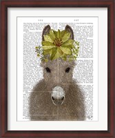 Framed Donkey Sunflower Book Print