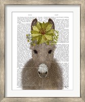 Framed Donkey Sunflower Book Print