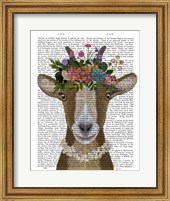 Framed Goat Bohemian 3 Book Print