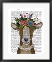 Framed Goat Bohemian 3 Book Print