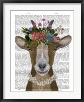 Framed Goat Bohemian 3 Book Print