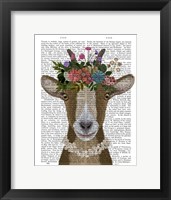 Framed Goat Bohemian 3 Book Print