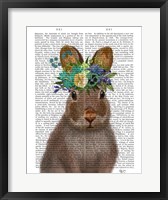 Framed Rabbit Bohemian Book Print