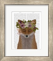 Framed Fox Bohemian Book Print
