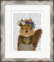 Framed Squirrel Bohemian Book Print