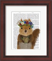 Framed Squirrel Bohemian Book Print