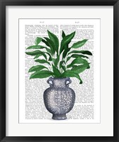 Framed Chinoiserie Vase 2, With Plant Book Print