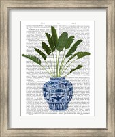 Framed Chinoiserie Vase 5, With Plant Book Print