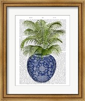Framed Chinoiserie Vase 6, With Plant Book Print