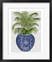 Framed Chinoiserie Vase 6, With Plant Book Print