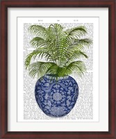 Framed Chinoiserie Vase 6, With Plant Book Print