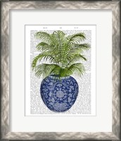 Framed Chinoiserie Vase 6, With Plant Book Print