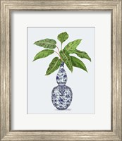 Framed Chinoiserie Vase 1, With Plant