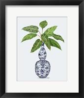 Framed Chinoiserie Vase 1, With Plant