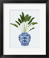 Framed Chinoiserie Vase 5, With Plant