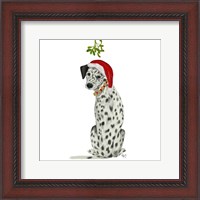 Framed Christmas Des - Dalmatian Mistletoe