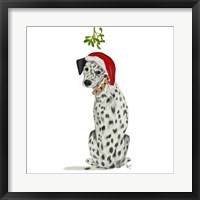 Framed Christmas Des - Dalmatian Mistletoe