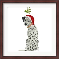 Framed Christmas Des - Dalmatian Mistletoe