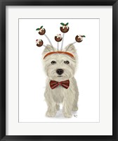 Framed Christmas Des - Westie and Christmas Puds