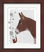 Framed Donkey Bubble Pipe, Portrait Book Print