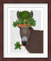 Framed Donkey Carrot Hat Book Print