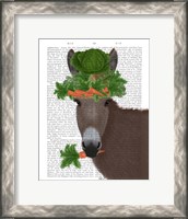 Framed Donkey Carrot Hat Book Print