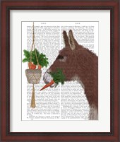 Framed Donkey Lunch Book Print