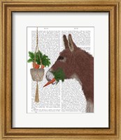 Framed Donkey Lunch Book Print