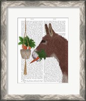 Framed Donkey Lunch Book Print