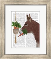 Framed Donkey Lunch Book Print