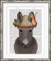 Framed Donkey Sombrero Book Print