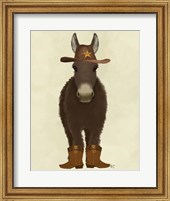 Framed Donkey Cowboy